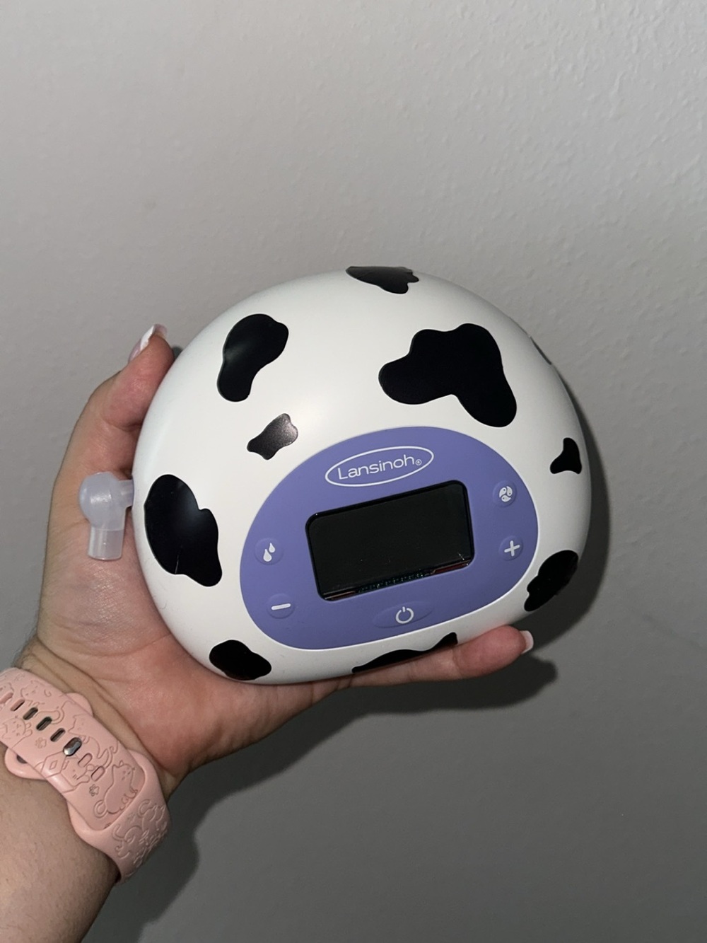 Lansinoh Portable Black Cow print stickers